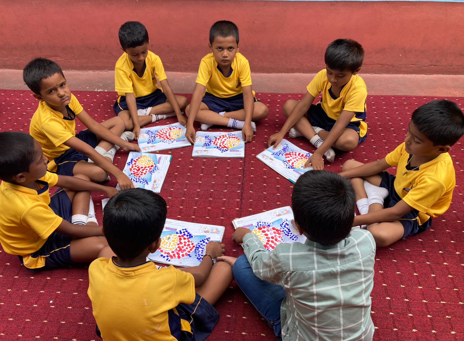 Teacher Guiding Students